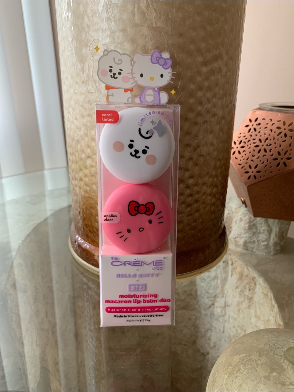 Hello Kitty x BT21 Moisturizing Macaron Lip Balm Duo